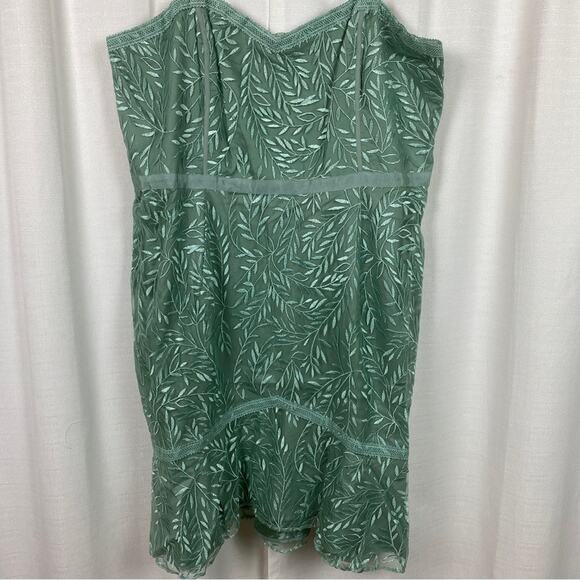 City Chic Seafoam Green Vine Embroidered Dress Sz.XXL(24) NWT - Picture 6 of 15